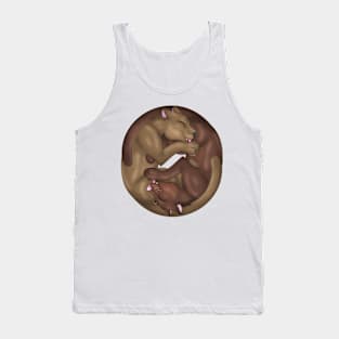 Yin-Yang Cats: Chocolate Tank Top